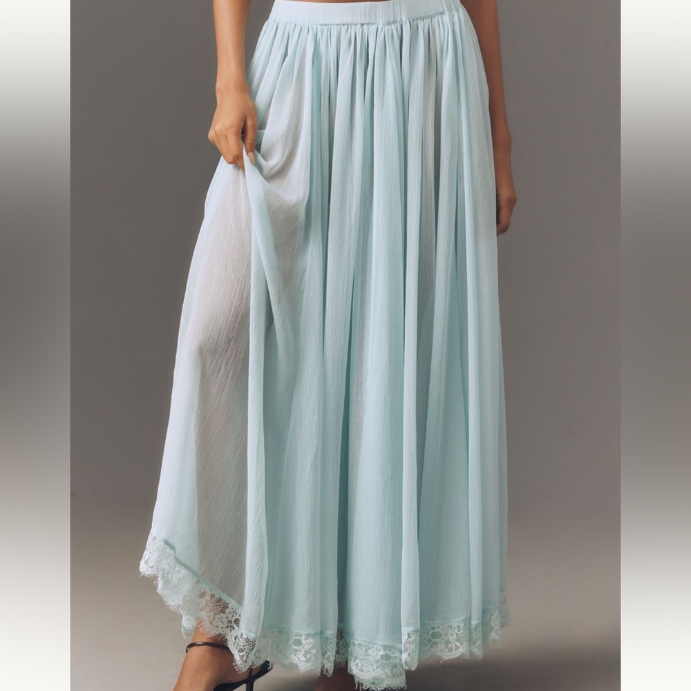 Anthropologie Sheer Maxi Skirt - Picture 2 of 3